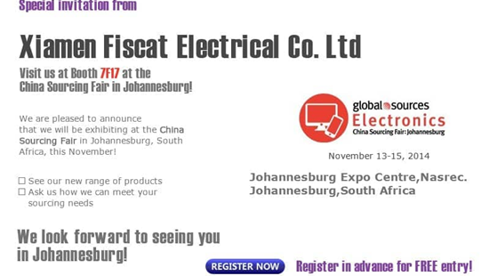 Ficat wird an Global Source Electronics in Johannesburg Südafrika teilnehmen November 11-19, 2014